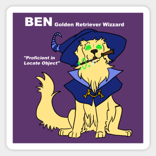 Golden Retriever Wizard Magnet